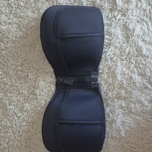 TRIANGL Strapless Zip Bikini M Navy Neoprene Swimwear Bandeau TOP Medium